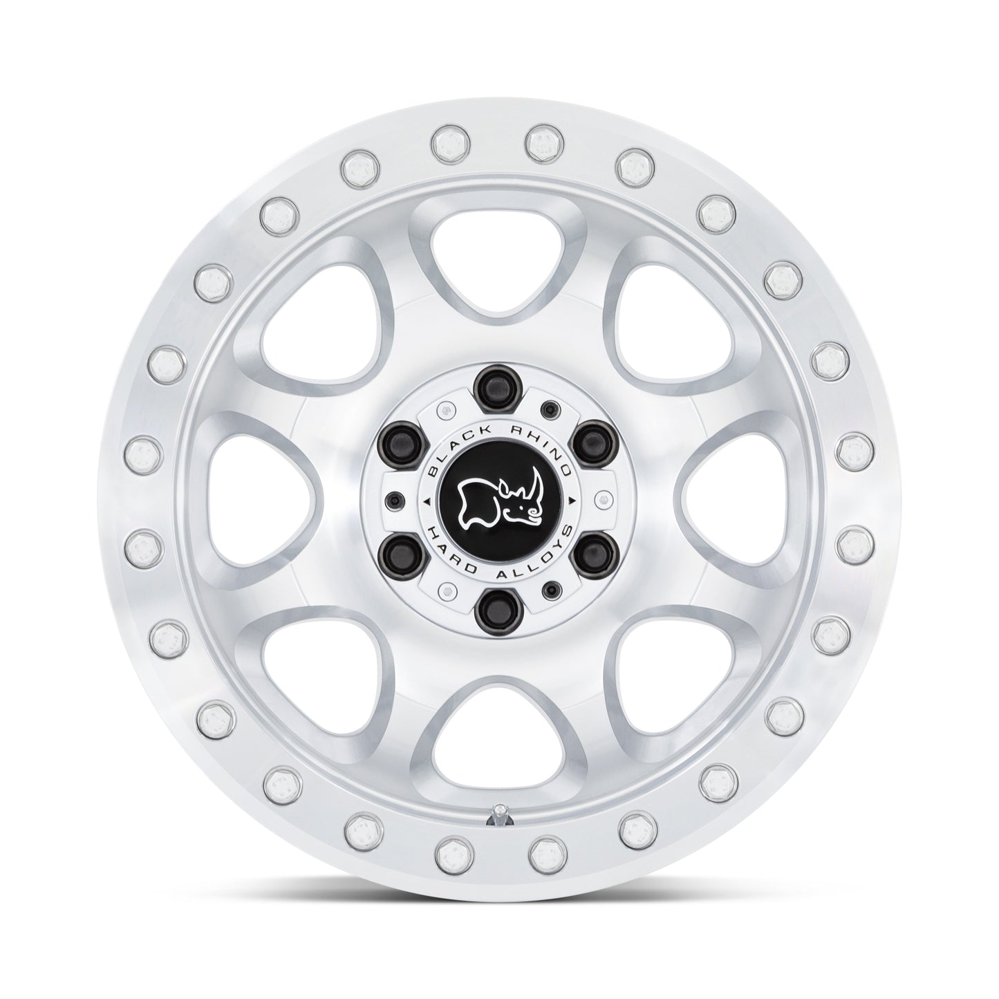 Black Rhino Venture Beadlock Gloss Silver w/ Machined Face