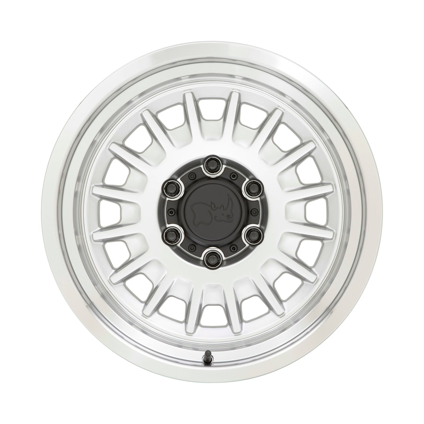 Black Rhino Flow Formed Aliso Gloss Silver w/ Mirror Cut Face & Lip